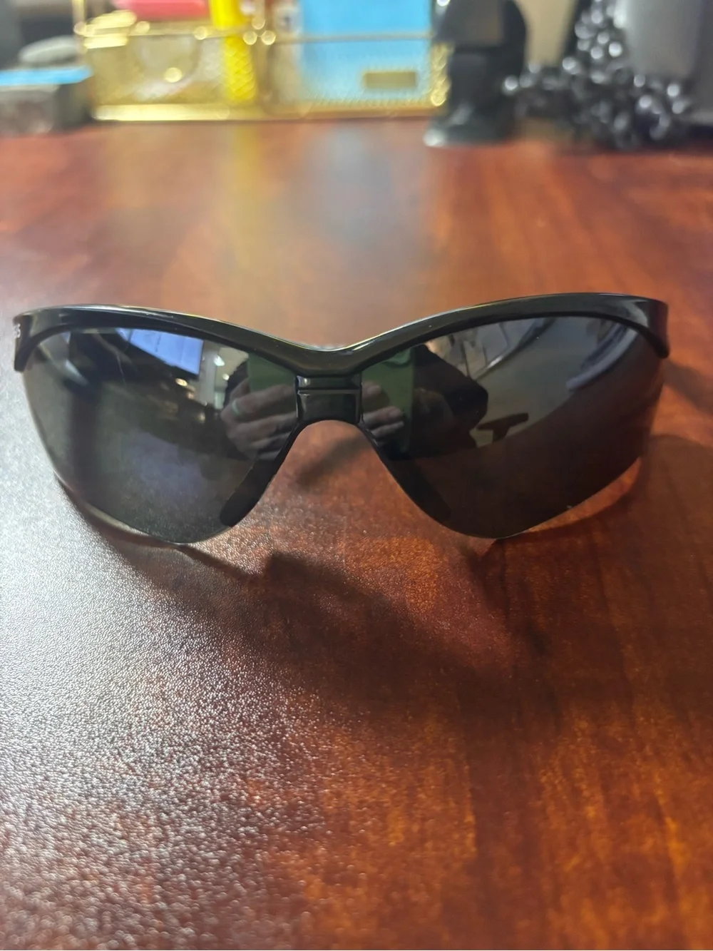 Nemesis KC-2851-8 Black Safety Glasses Wrap Around Protective Sunglasses ANSI
